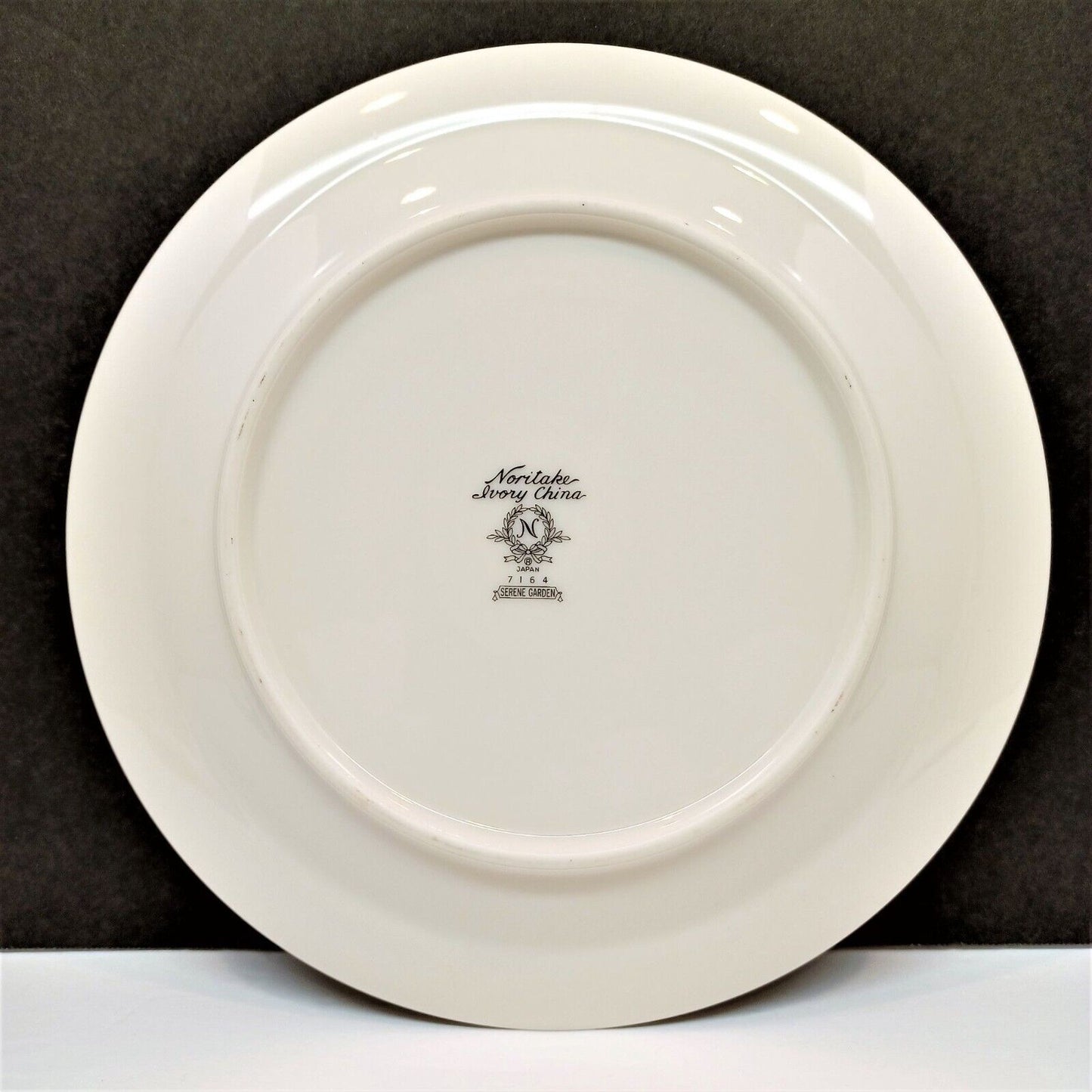 Set/7 Noritake China Serene Garden Salad Plates 8-1/4" platinum trim 1973-1982