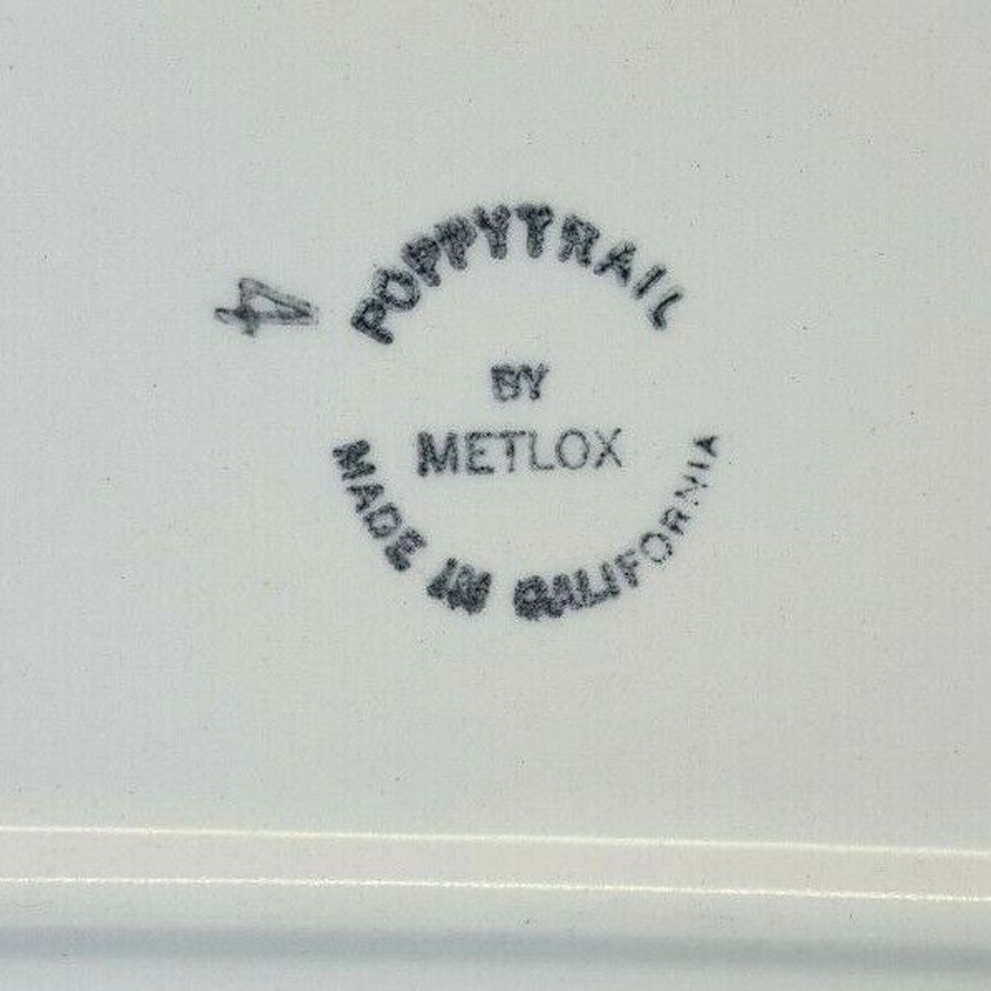 Metlox Poppytrail Sculptured Grape 14" Oval Serving Platter Blue Grapevine MCM