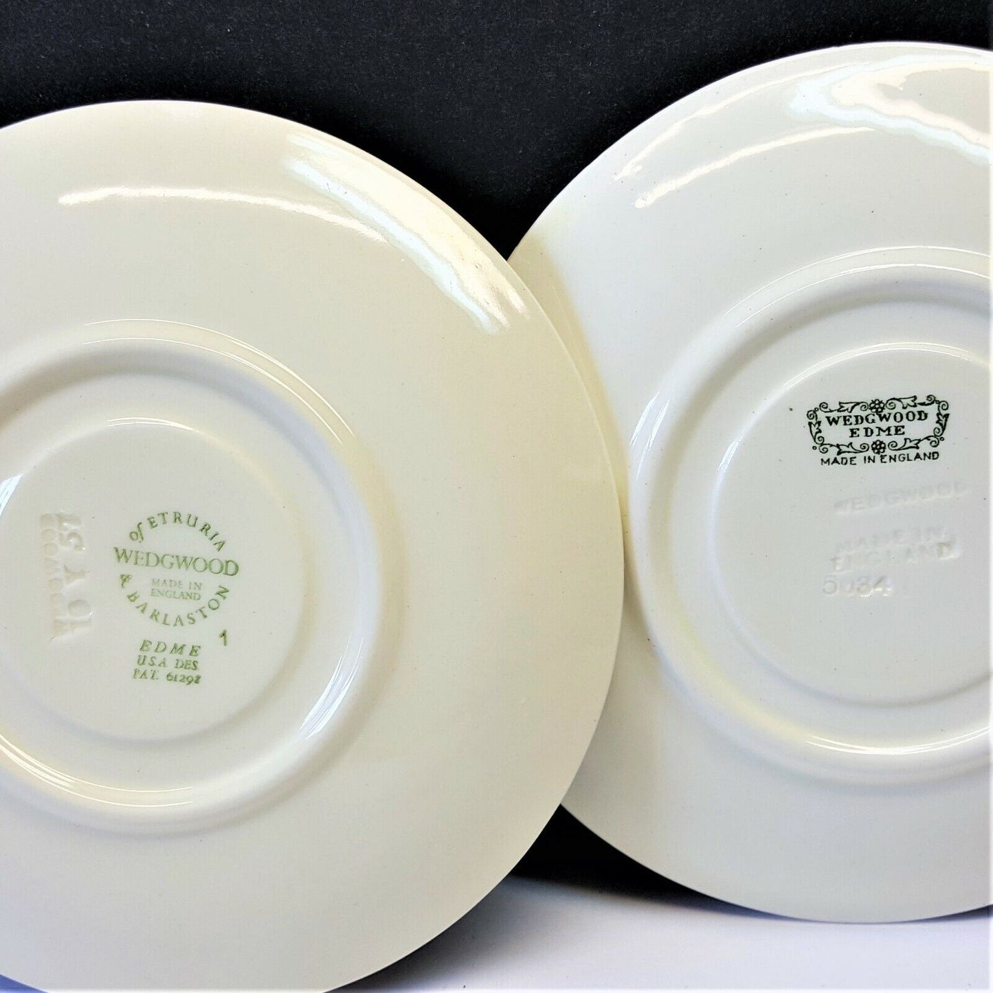 Set/16 Wedgwood Edme 5-1/8" Antique White Demitasse Saucers England Queensware