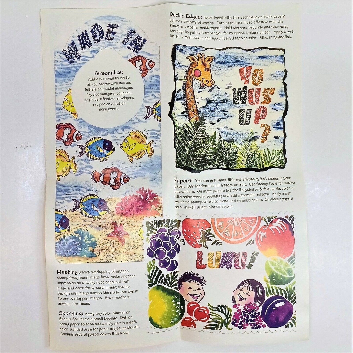 Stampendous Jungle Alphabet Foam Mounted 36 Rubber Stamps *Unused* instructions