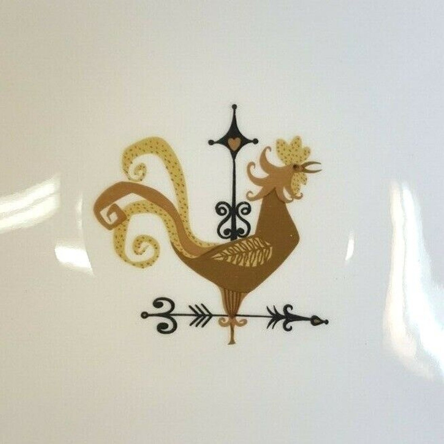 Set/8 Edwin Knowles Weather Vane Rooster 5.5" Fruit Berry Bowls MCM Mid-Century