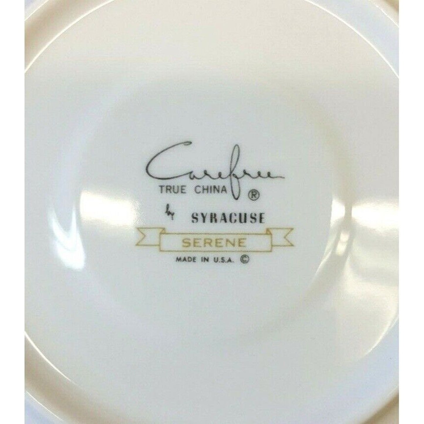 Set/8 Syracuse Carefree Serene White Coffee Cup & Saucer Sets MCM 1958-1967