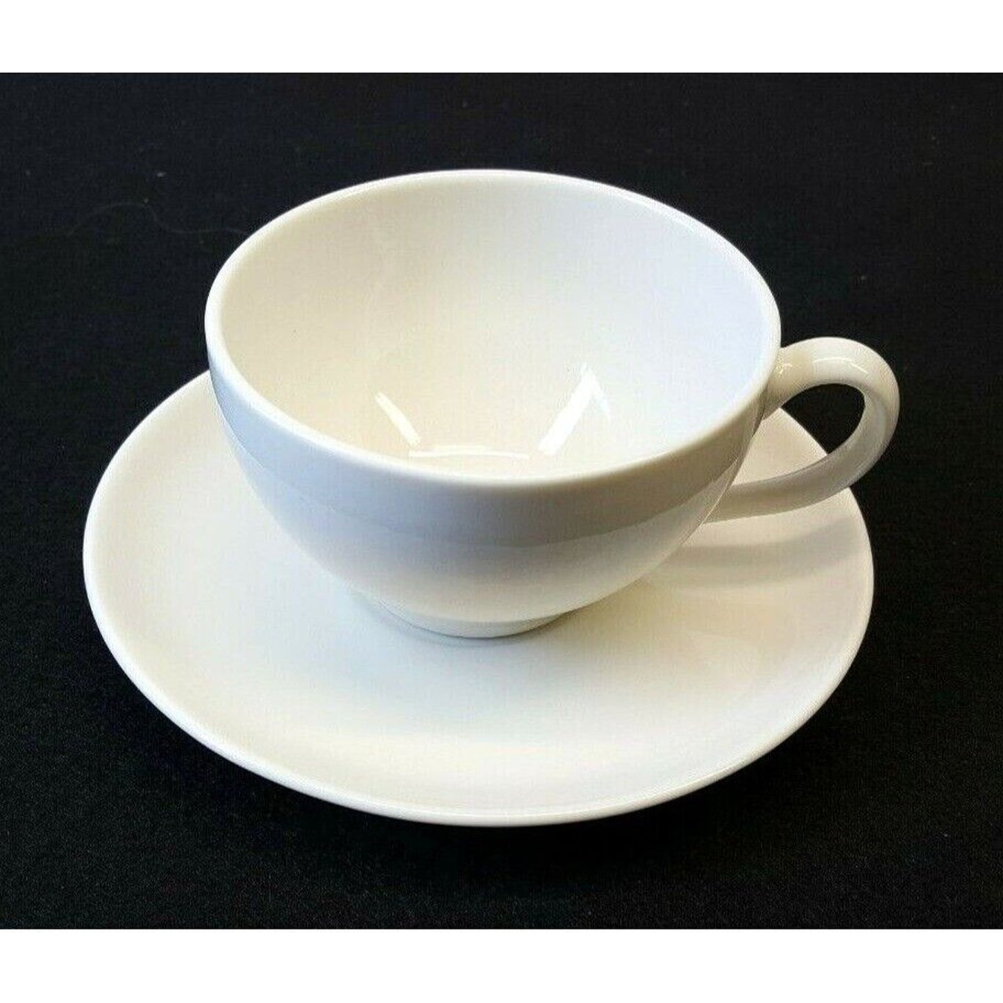 Set/8 Syracuse Carefree Serene White Coffee Cup & Saucer Sets MCM 1958-1967