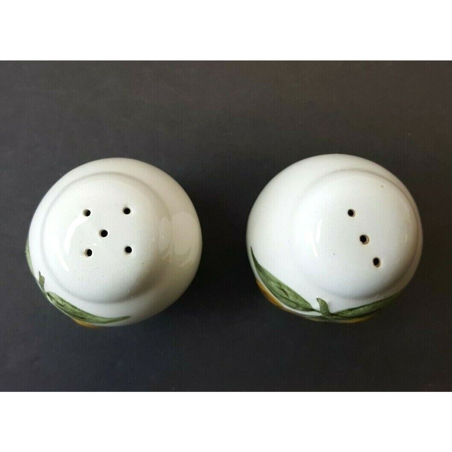 Pair, Stangl Sculptured Fruit Salt & Pepper Shakers Hand-Painted MCM 1966-1978