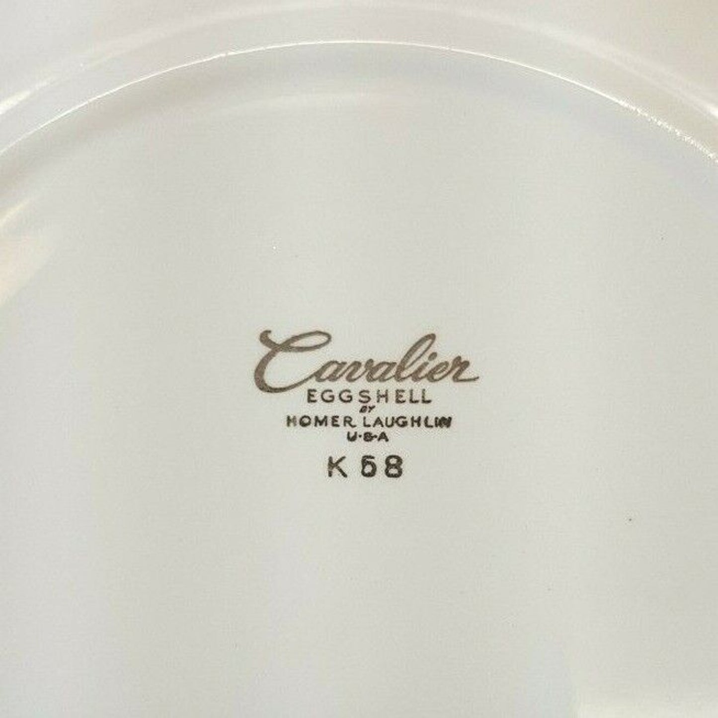 Set/10 Homer Laughlin Cavalier Eggshell Romance 10-1/8" Dinner Plates turquoise