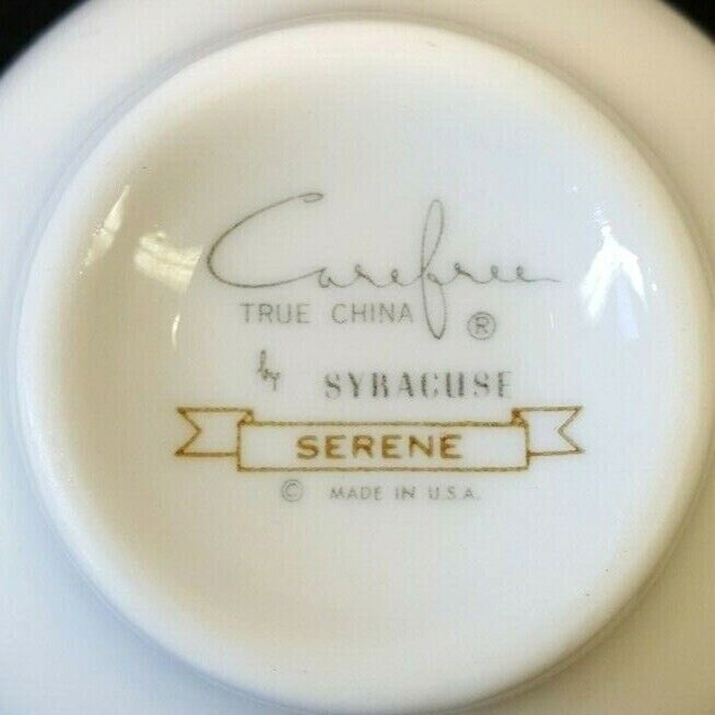 Set/8 Syracuse Carefree Serene White Coffee Cup & Saucer Sets MCM 1958-1967
