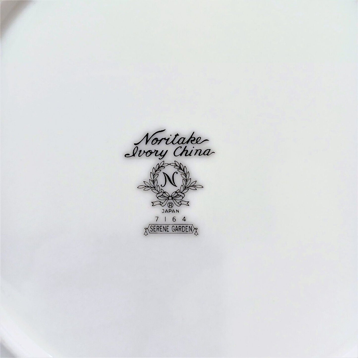 Set/7 Noritake China Serene Garden Salad Plates 8-1/4" platinum trim 1973-1982