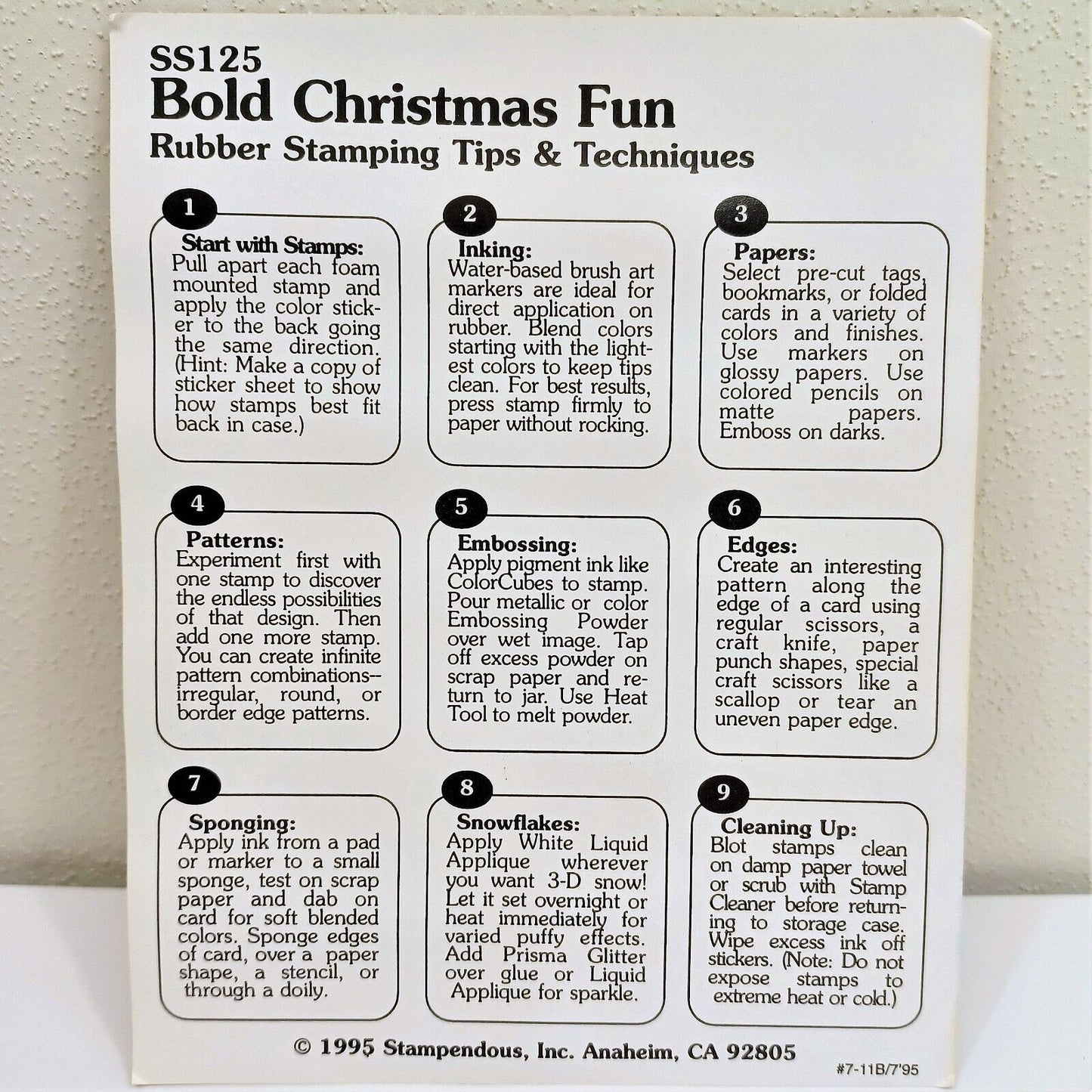 Stampendous Bold Christmas Fun SS125 Foam Mounted 36 Rubber Stamps *Unused*