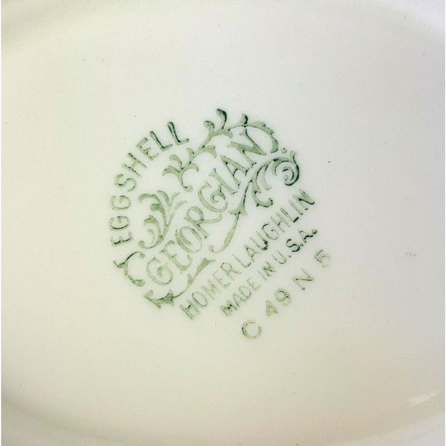 Homer Laughlin Vintage Oval Covered Vegetable Bowl Eggshell Georgian Greenbriar