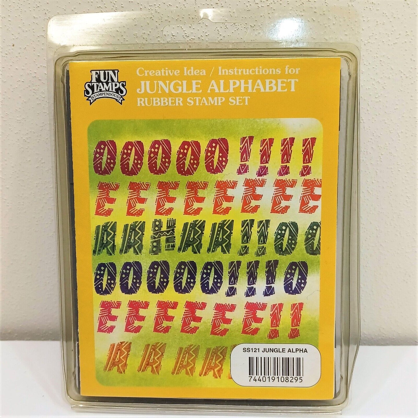 Stampendous Jungle Alphabet Foam Mounted 36 Rubber Stamps *Unused* instructions