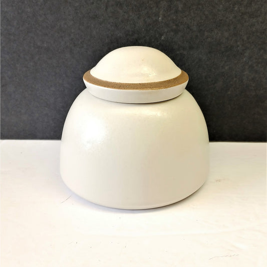 Dansk Santiago White 3-3/4"h Sugar Bowl w/ Lid Scandinavian 2002-2009 Dinnerware