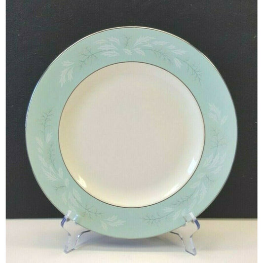 Set/10 Homer Laughlin Cavalier Eggshell Romance 10-1/8" Dinner Plates turquoise