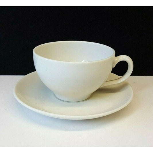 Set/8 Syracuse Carefree Serene White Coffee Cup & Saucer Sets MCM 1958-1967