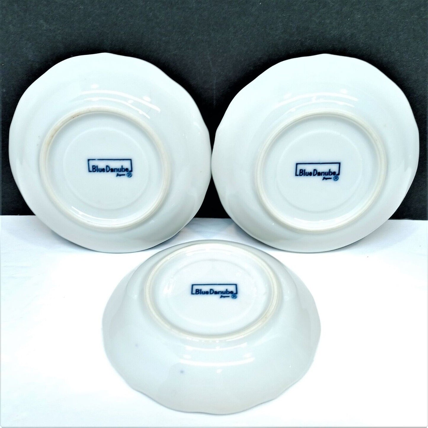 Set/3 Blue Danube Demitasse Coffee Cup Saucer Sets Lipper Int'l Japan G3