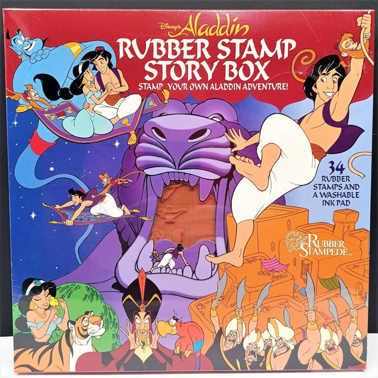 Disney Aladdin Rubber Stamp Story Box Rubber Stampede NOS *Sealed* 34 Stamps