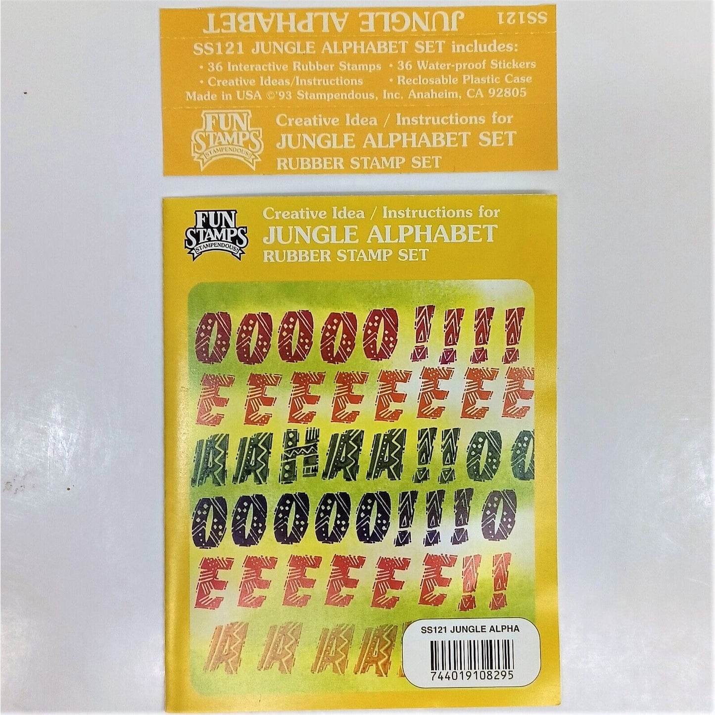 Stampendous Jungle Alphabet Foam Mounted 36 Rubber Stamps *Unused* instructions