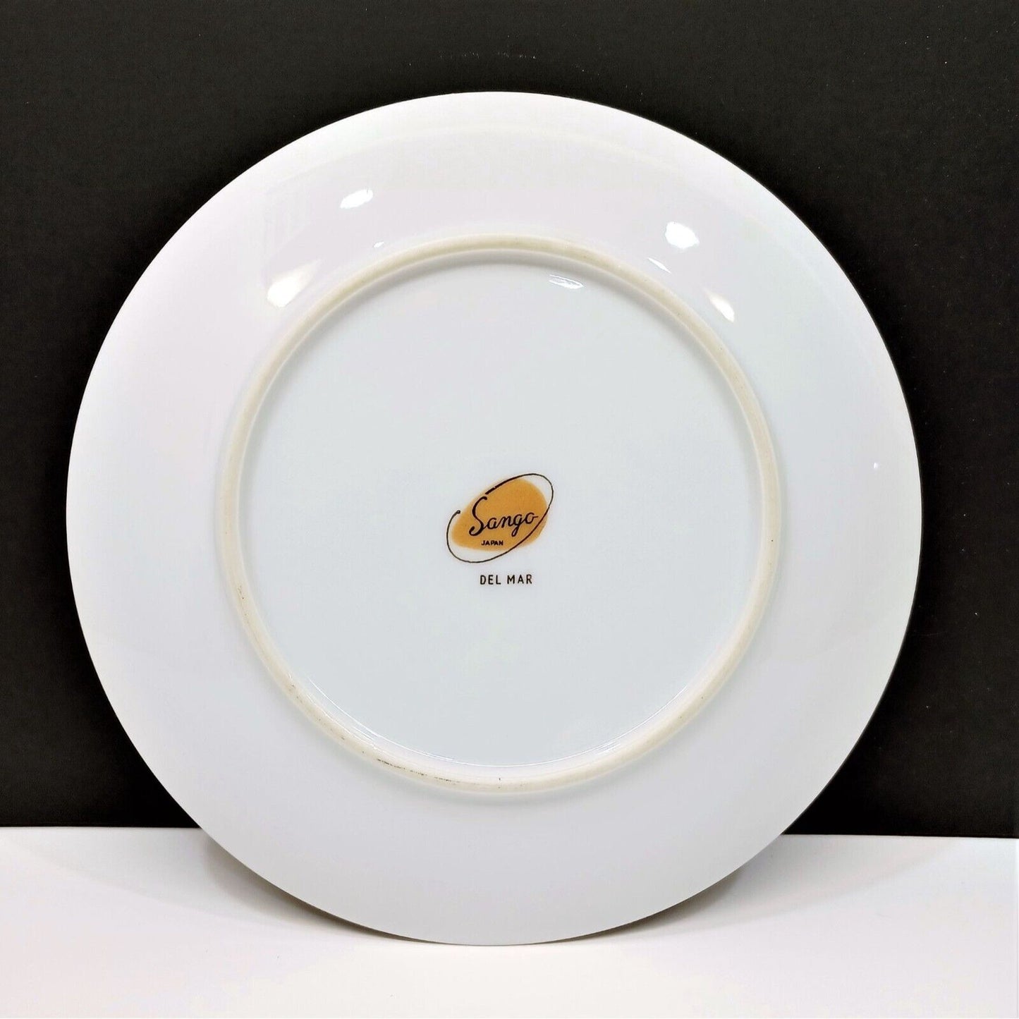 Set/12 Sango Del Mar Bread and Butter Plates yellow cattails platinum trim MCM