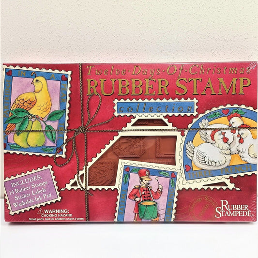 Rubber Stampede Twelve Days of Christmas Stamp Collection NOS *Sealed* 14 stamps